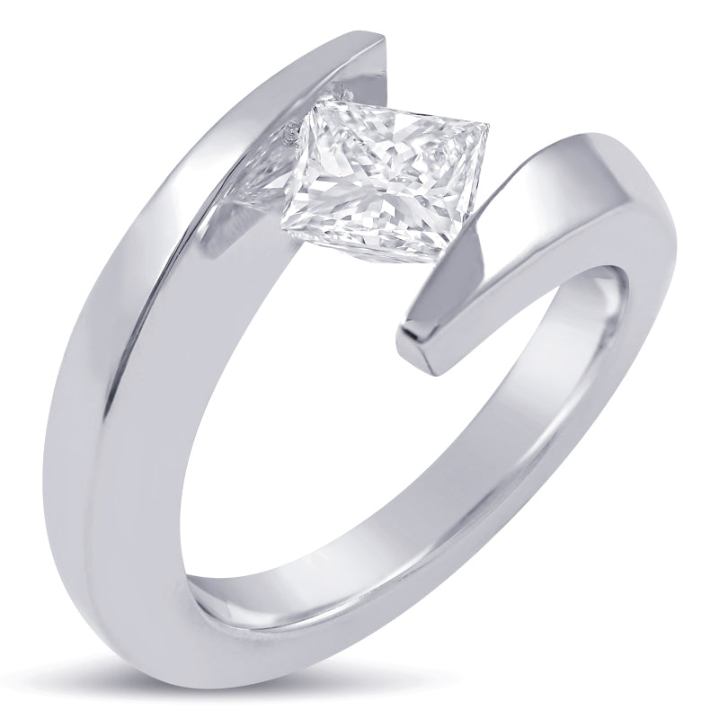 Tension Set Princess Diamond Solitaire Ring